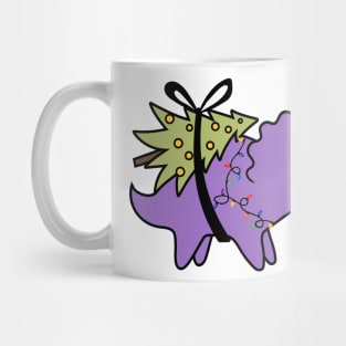 dinosaur christmas tree Mug